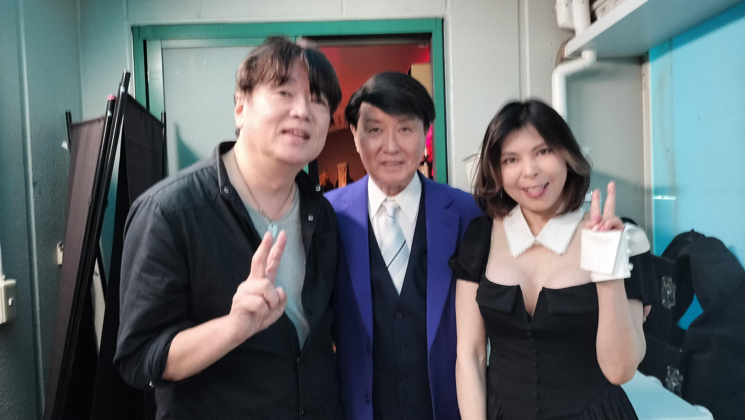 三善英史さんと のんみち 楽屋スリーショット